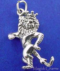 Sterling Silver Cowardly LION Wizard Of Oz Charm  