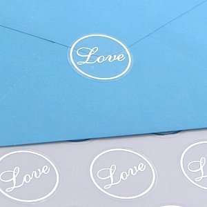  Silver Love Envelope Seals (pack of 50) 