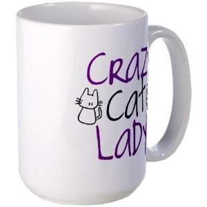  Crazy cat lady Pets Large Mug by CafePress: Kitchen 