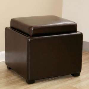  Wholesale Interiors Cassie Leather Ottoman Tray: Home 