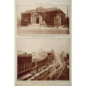  1923 Akron Ohio Library Main Street St. Paul Capitol 
