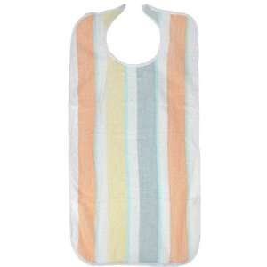  3 Terry Clothing Protector Stripes Print   Adult Bibs 