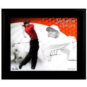  Tiger Woods Autographed Signature Shots 16x20 Montage 