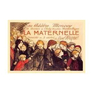  La Maternelle Comedie en 3 Actes 28x42 Giclee on Canvas 