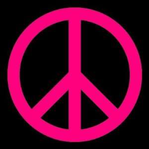  Pink Peace Sign Button Arts, Crafts & Sewing