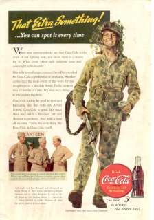 Vintage Coke, WWII Coca Cola Ad, 1943, adcoke21  