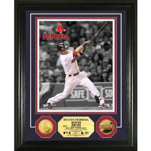  Dustin Pedroia Boston Red Sox 24kt Gold Coin Photomint 