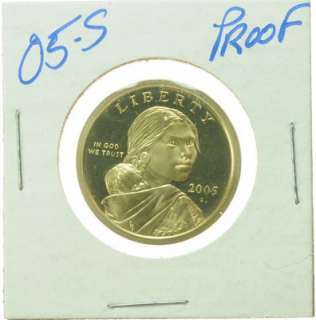 2005 S US MINT PROOF SACAGAWEA GOLD $1 DOLLAR COIN  