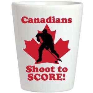  Canadians Shoot To Score Custom Ceramic Shotglass
