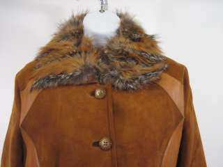LOUIS DELL OLIO STUDIO Shearling/Fox Fur Coat Sz M  
