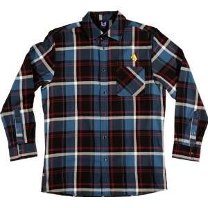 Krooked Shmoo Flannel Long Sleeve T Shirt [Small] Blue/Purple:  