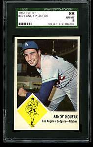 1963 Fleer SANDY KOUFAX #42 Dodgers HOF SGC 8  