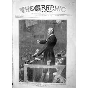   1903 MR BALFOUR SPEAKING DRILL HALL SHEFFIELD ENGLAND
