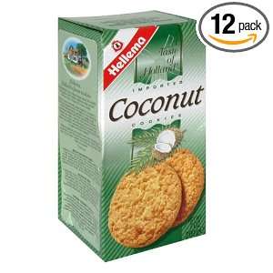 Hellema Taste of Holland Cookies, Coconut, 7 Ounce Packages (Pack of 
