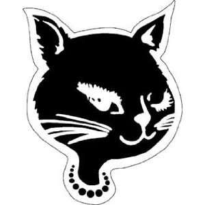  Black Cool Cats Head Magnet, Dimensions: 4 3/8 X 6 