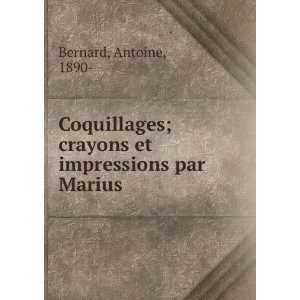  Coquillages; crayons et impressions par Marius Antoine 