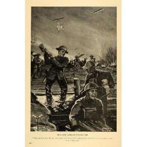  1918 Print Road Fire Engineers Corduroy War Guns Budd 