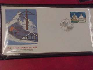 Switzerland 1991 Swiss Confederation set of Fleetwood FDCs in 