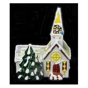  Steepled Church Lighted Ornament