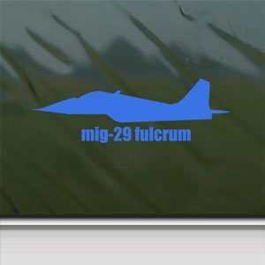  MiG 29 FULCRUM Blue Decal Military Soldier Window Blue 