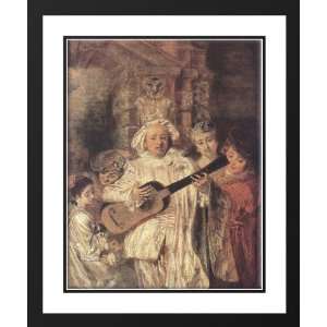  Watteau, Jean Antoine 28x34 Framed and Double Matted 