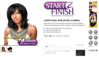 Sensationnel Start 2 Finish Human Hair J Body Dual Wvg 8 10  