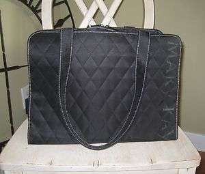   Kay Cosmetics Black Quilted Design Nylon Consultant Carryall Tote Bag