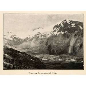 1919 Halftone Print Nevado Del Ruiz Colombia Paramo Stratovolcano 