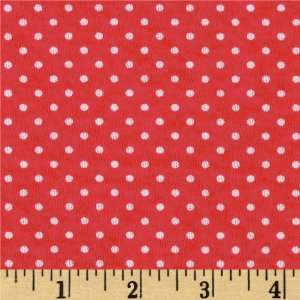  60 Wide Cotton Jersey Knit Dots Coral Fabric By The Yard 