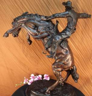   Frederic Remington The Bronco Buster Bronze Marble Sculpture Statue