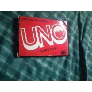  Vintage UNO Score Pad Sheets 100 Count International Games 