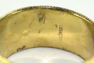   Signed Italian designer Luisa Conti Brass Copper Bold Bangle Bracelet