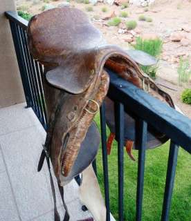 Vintage 18 Equestrian Brown Leather English Saddle  