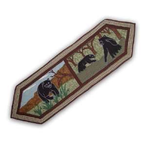  Bear Country, Table Runner Short 16X 54: Kitchen & Dining