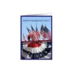  Happy Presidents Day American Flags Card Health 