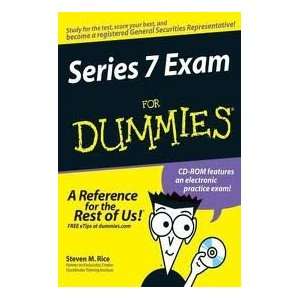  Series 7 Exam For Dummies (8580100000411) Steven M. Rice 