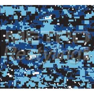 Digital Baby Blue Camouflage Vinyl Wrap Decal Adhesive Backed Sticker 