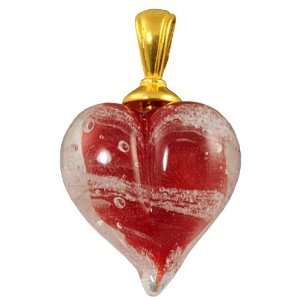   Pet Cremation Jewelry Red Loving Memory Heart Pendant