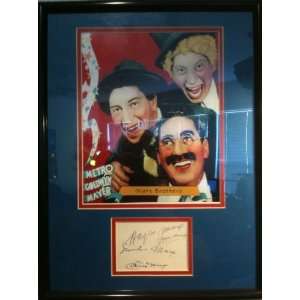  THE MARX BROTHERS ORIGINAL CUT AUTOGRAPHS SIGNED BY ALL 4 