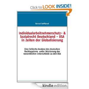 Individualarbeitnehmerschutz  & Sozialrecht Deutschland   USA in 