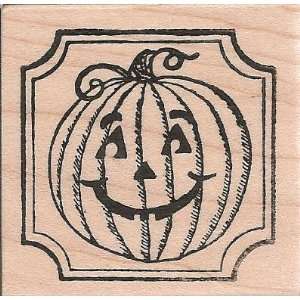  Framed Jack o lantern Wood Mounted Rubber Stamp (CC8113 
