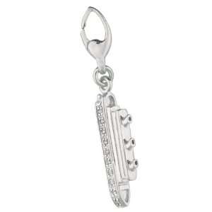    Sterling Silver 0.10ct TDW Diamond Cruise Ship Charm Jewelry