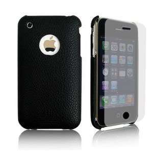   Leather Grip Black (with Crystal Film) for iPhone 3G(S) Electronics