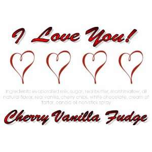 Love You Cherry Vanilla Fudge Box  Grocery & Gourmet 