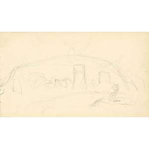   Nicholas Roerich   24 x 14 inches   Cursory sketch with native Indian