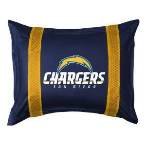  San Diego Chargers Sideline Pillow Sham   Standard: Sports 