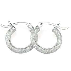  Sterling Silver Pair 29.75Mm Hoop Earrings Jewelry