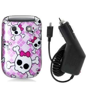   Case Cover + Car Vehicle Charger Accessories for Blackberry Style 9670