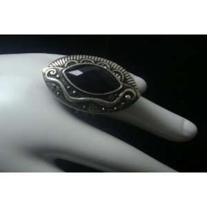  Black Stone Silver Ring Beauty