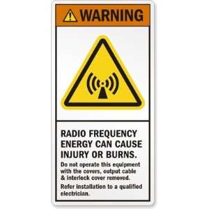  ENERGY CAN CAUSE INJURY OR BURNS. Do not operate this equipment 